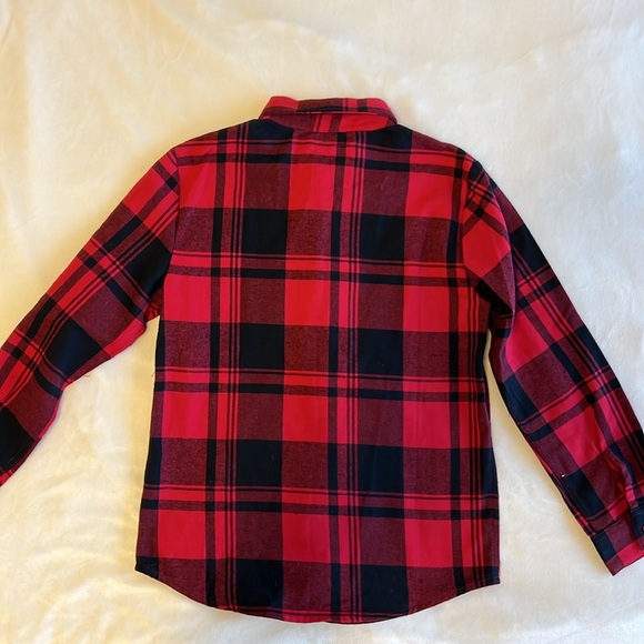 NWT Levi’s Boys buffalo plaid flannel button down shirt size 10/12 - Picture 6 of 6